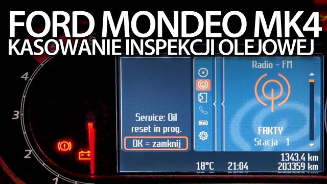 Kasowanie inspekcji Ford Mondeo MK4