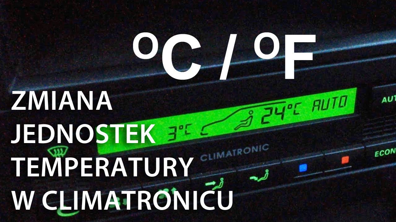 Climatronic zmiana jednostek temperatury VW Škoda