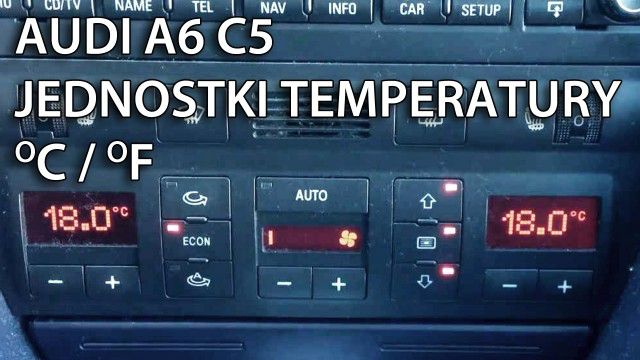 Audi A6 C5 climatronic jednostki temperatury
