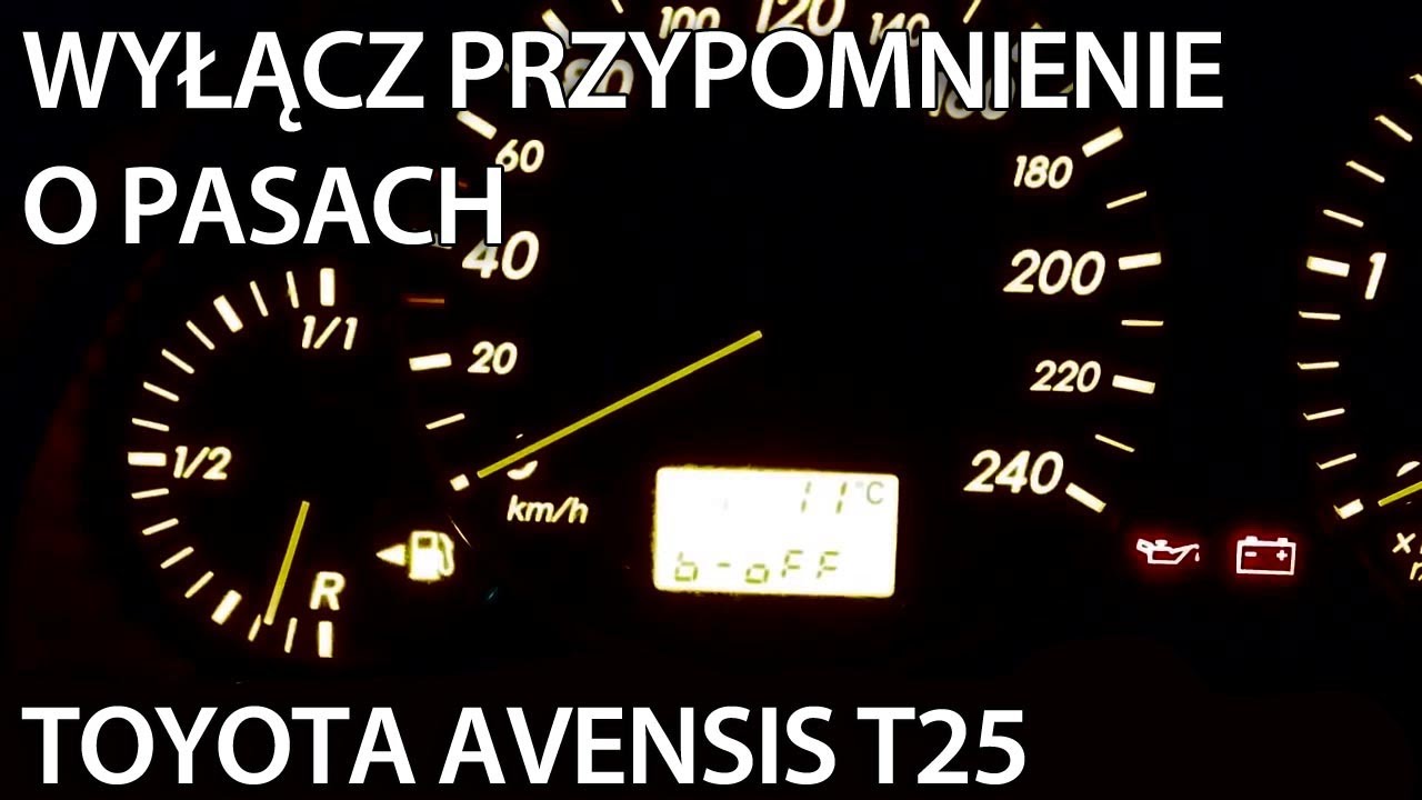Przypomnienie Niezapiętych Pasów Toyota Avensis Ii T25 - Mr-Fix.pl