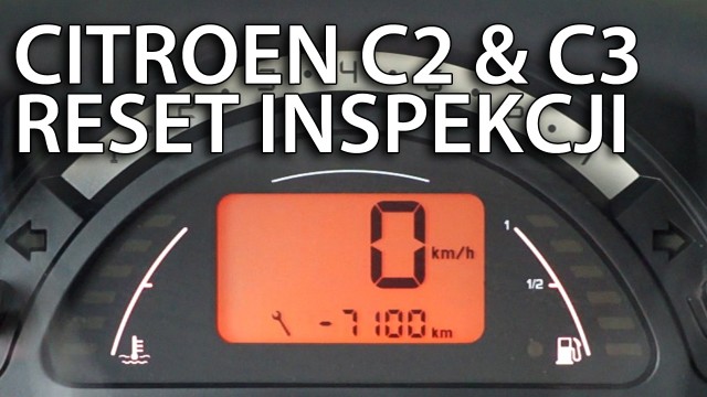 Citroen C2 C3 kasowanie inspekcji