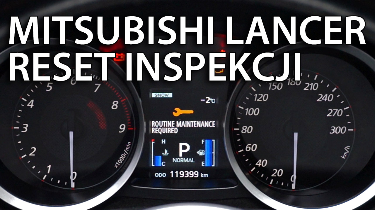 Kasowanie inspekcji Mitsubishi Lancer X mrfix.pl