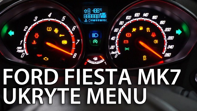 Ukryte menu zegarów Ford Fiesta MK7