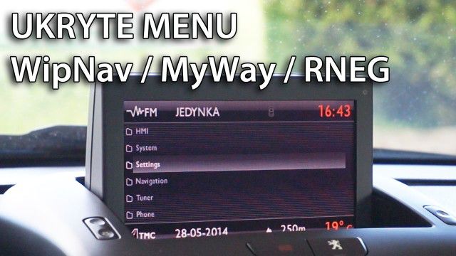 Ukryte menu RNEG, WipNav, MyWay