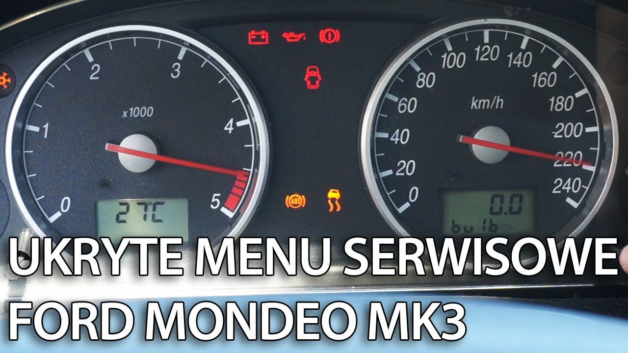 Ford Mondeo Mk3 Test Zegarów I Ukryte Menu Serwisowe - Mr-Fix.pl