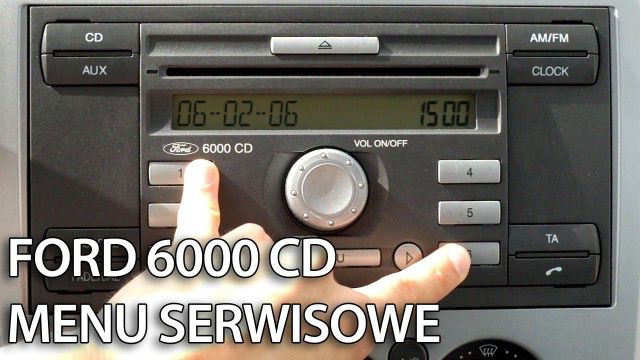 Menu serwisowe Ford 6000 CD