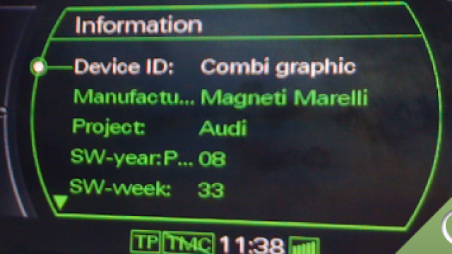 Ukryte zielone menu Audi MMI 2G