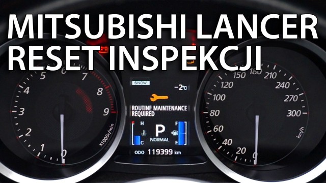Kasowanie inspekcji Mitsubishi Lancer X
