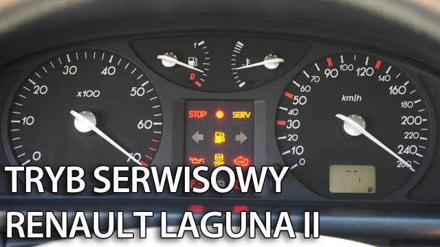Renault Laguna II ukryte menu zegarów