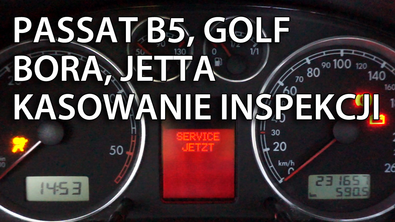 VW Passat B5 kasowanie inspekcji (Golf, Bora, Jetta)