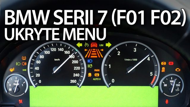 BMW F01 F02 ukryte menu zestawu wskaźników